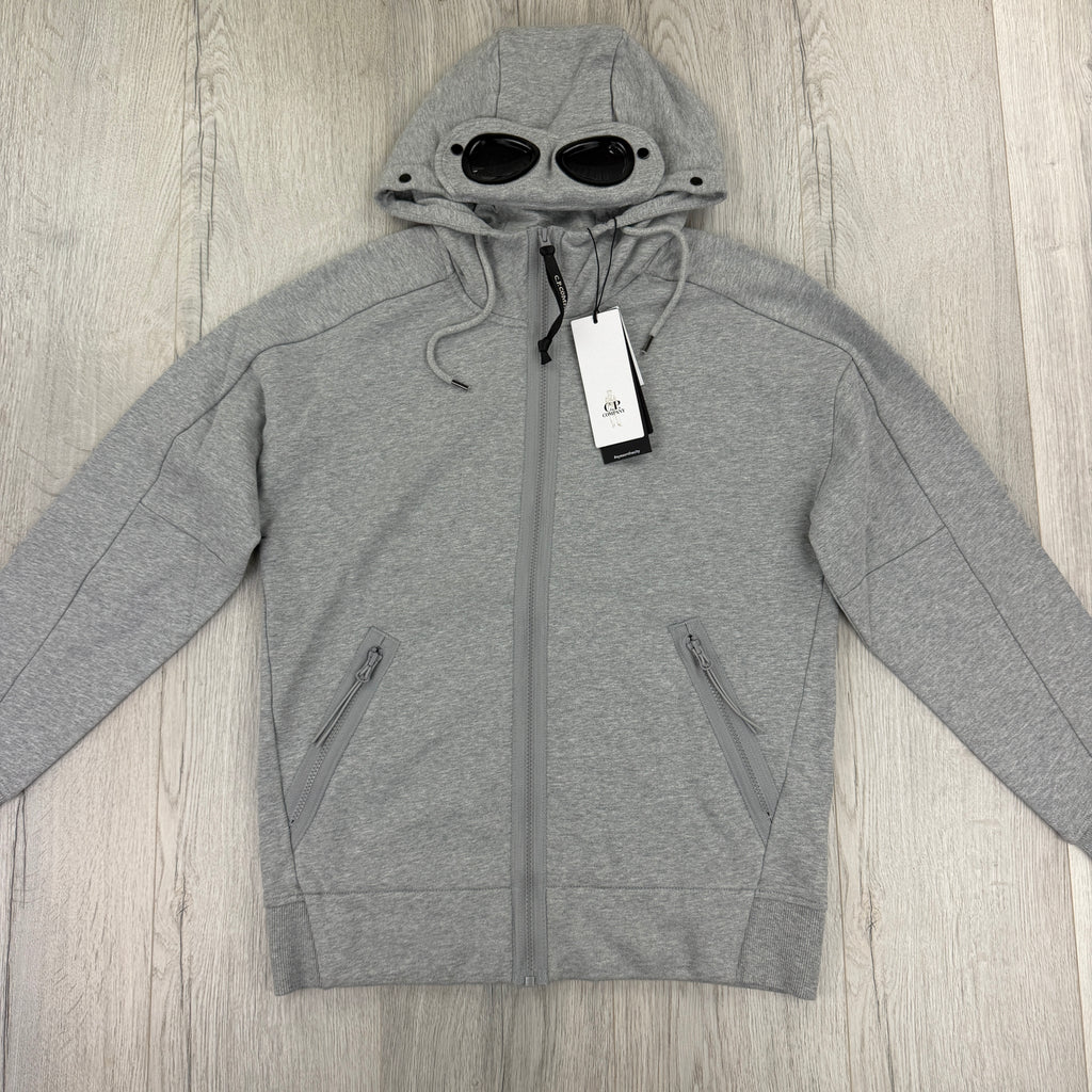 Cp Company Men’s Grey Full Zip-up Googled Hoodie