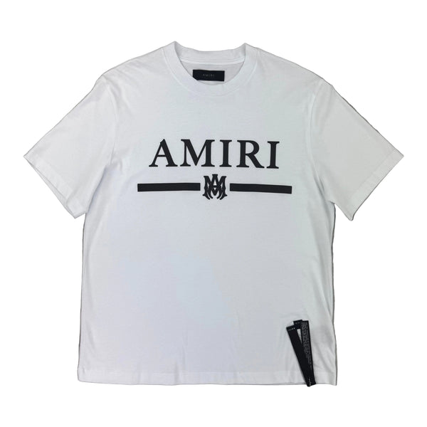 Amiri Men’s White Bar Logo T-shirt