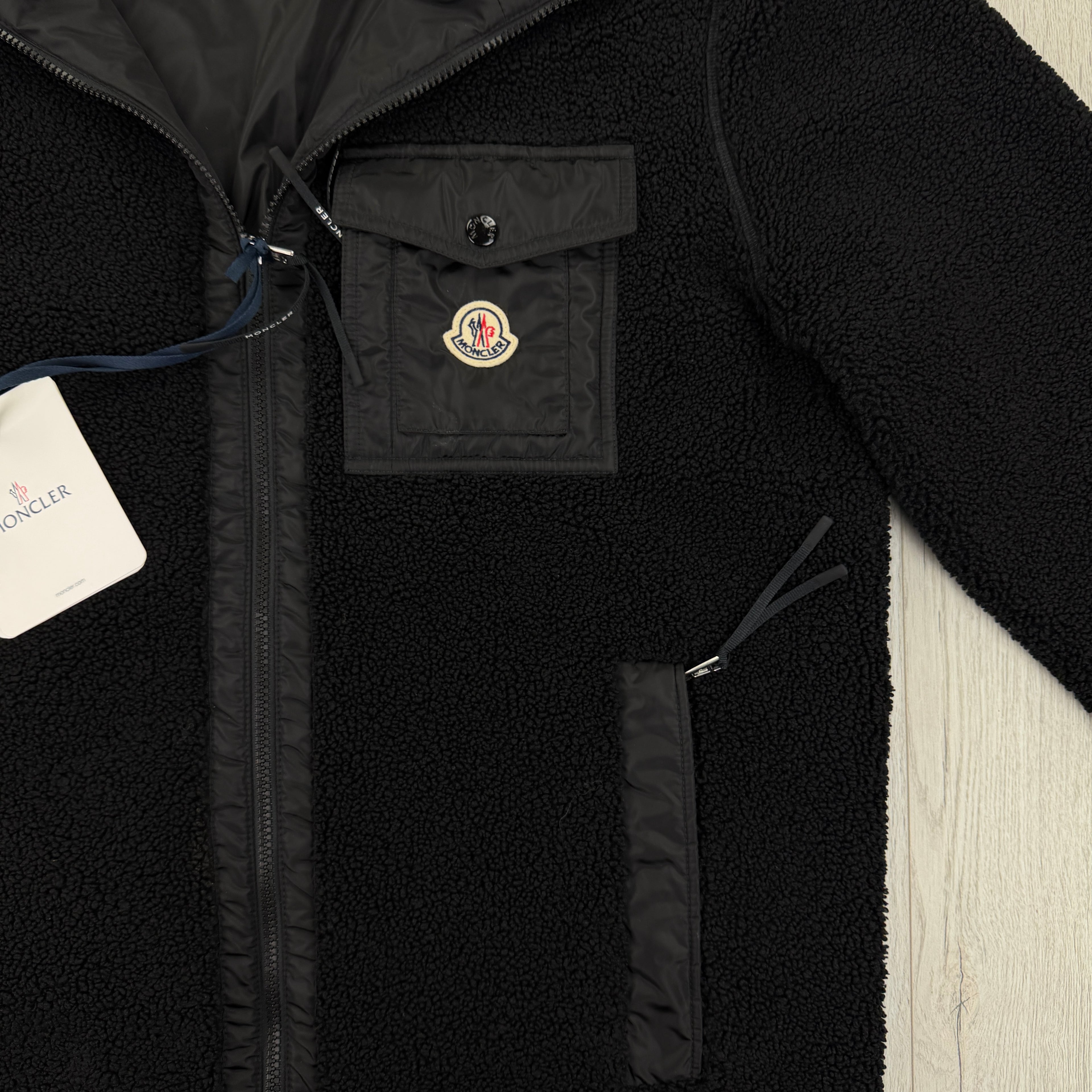 Moncler Men’s Black Zip-up Felpa Aperta Con Zip Taglia - XL