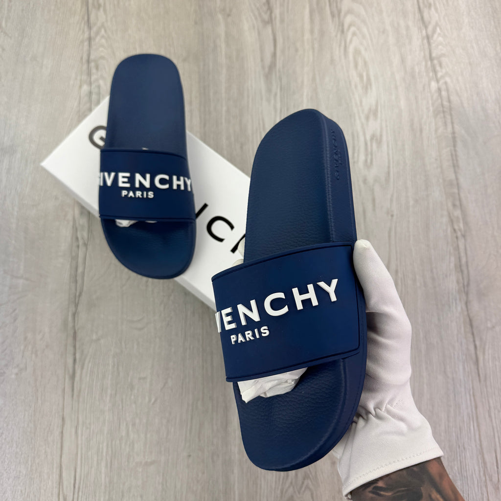 Givenchy Men’s Deep Blue Sliders