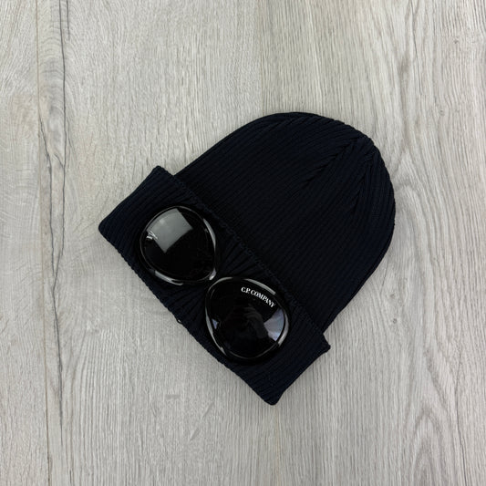 CP Company Men’s Navy Goggle Beanie