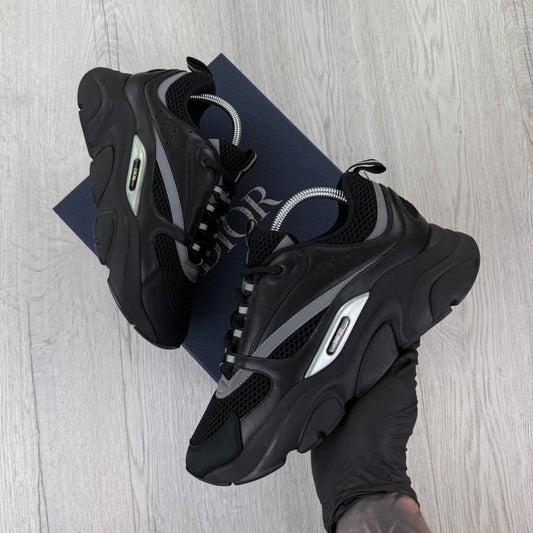Dior B22 Men’s Triple Black Runners - 41 (Fit Uk 7)