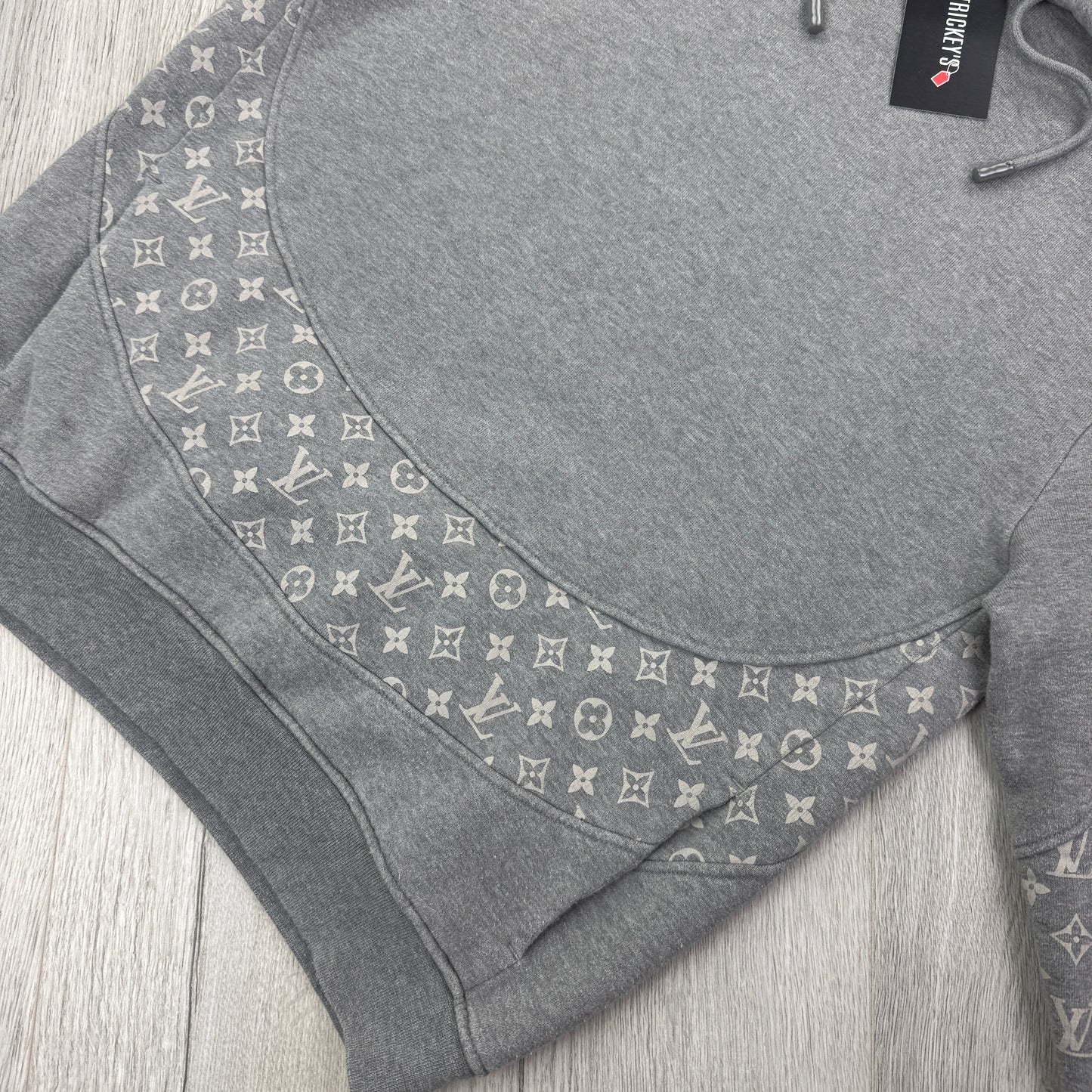 Louis Vuitton Men’s LV Monogram Circle Cut Grey Hoodie - Small
