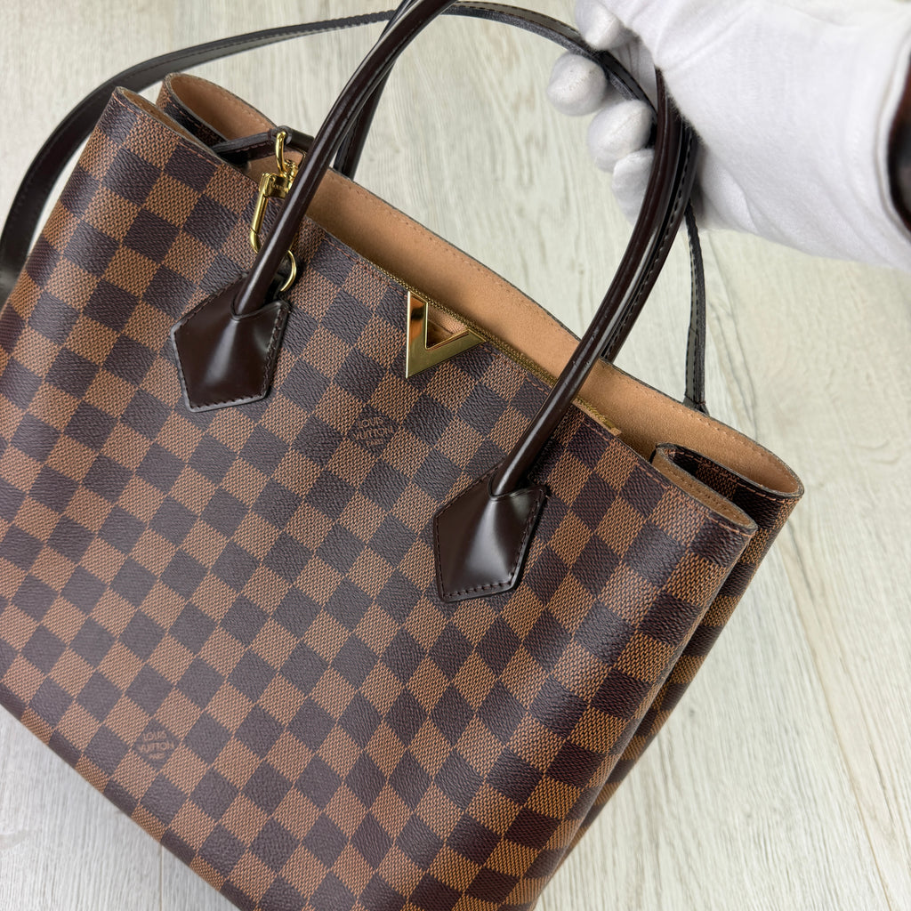 Louis Vuitton Women’s Kensington Handbag Damier Tote Bag