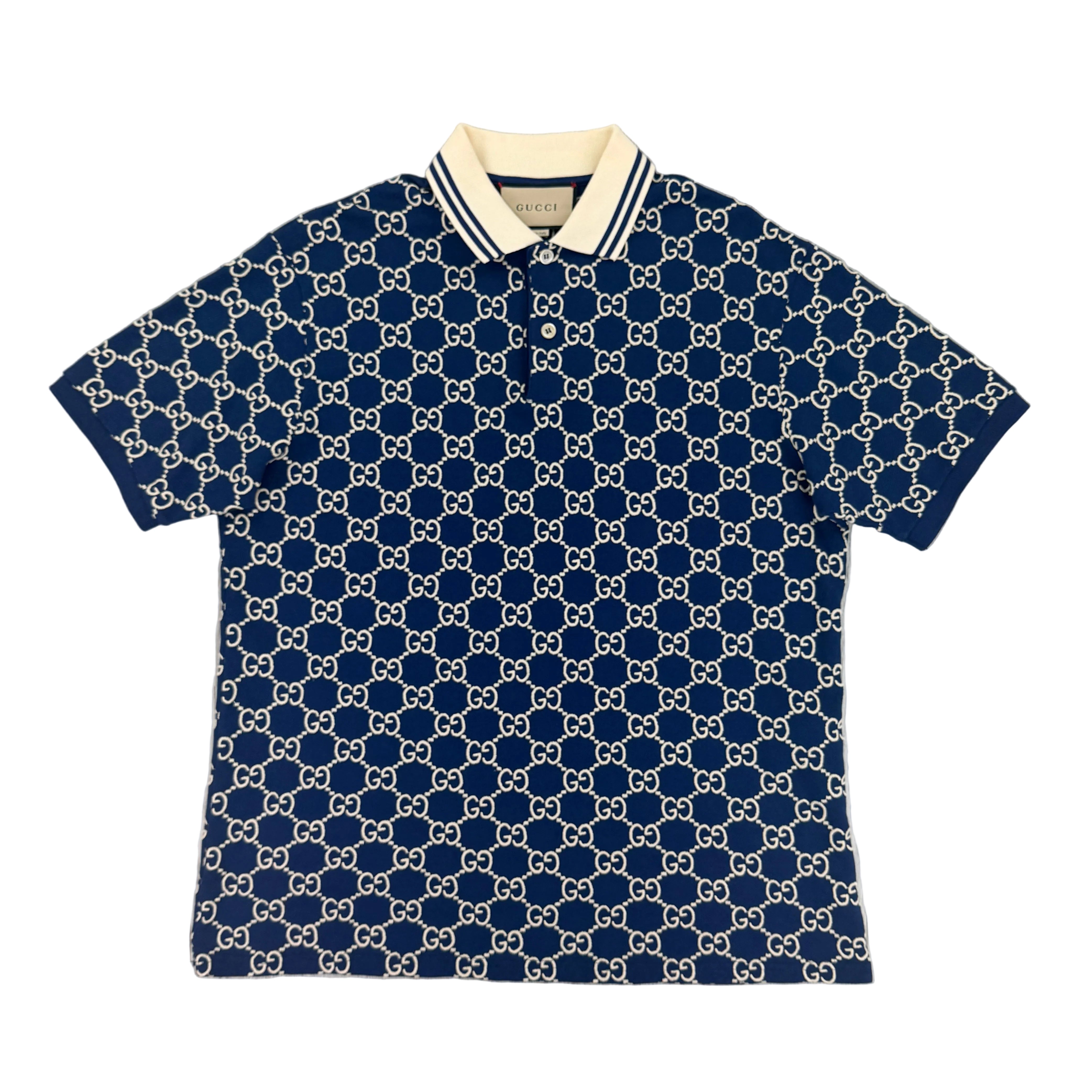 Gucci Men's Navy GG Interlocking Polo Shirt – Trickey.store