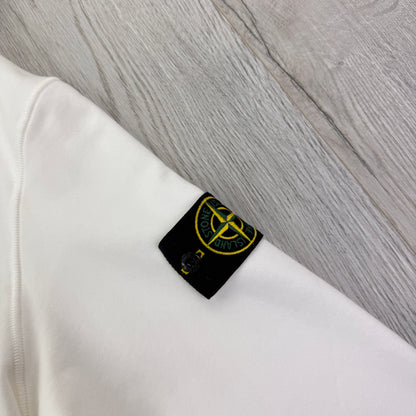 Stone Island Men’s White Pullover Hoodie