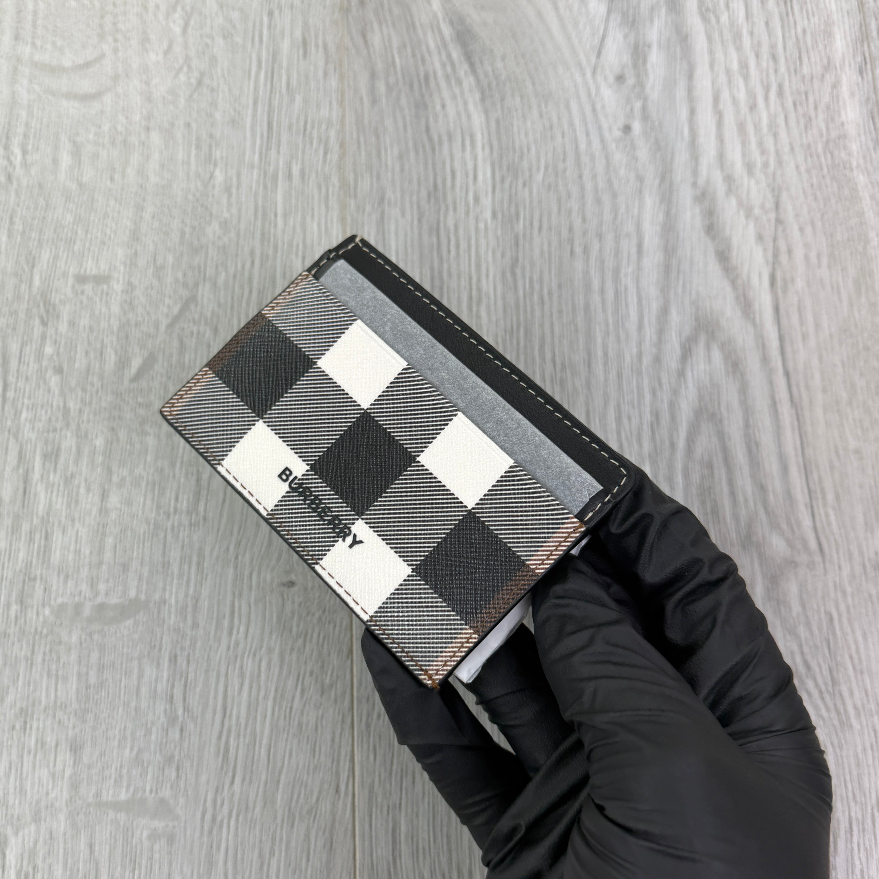 Burberry Check Dark Birch Card Case