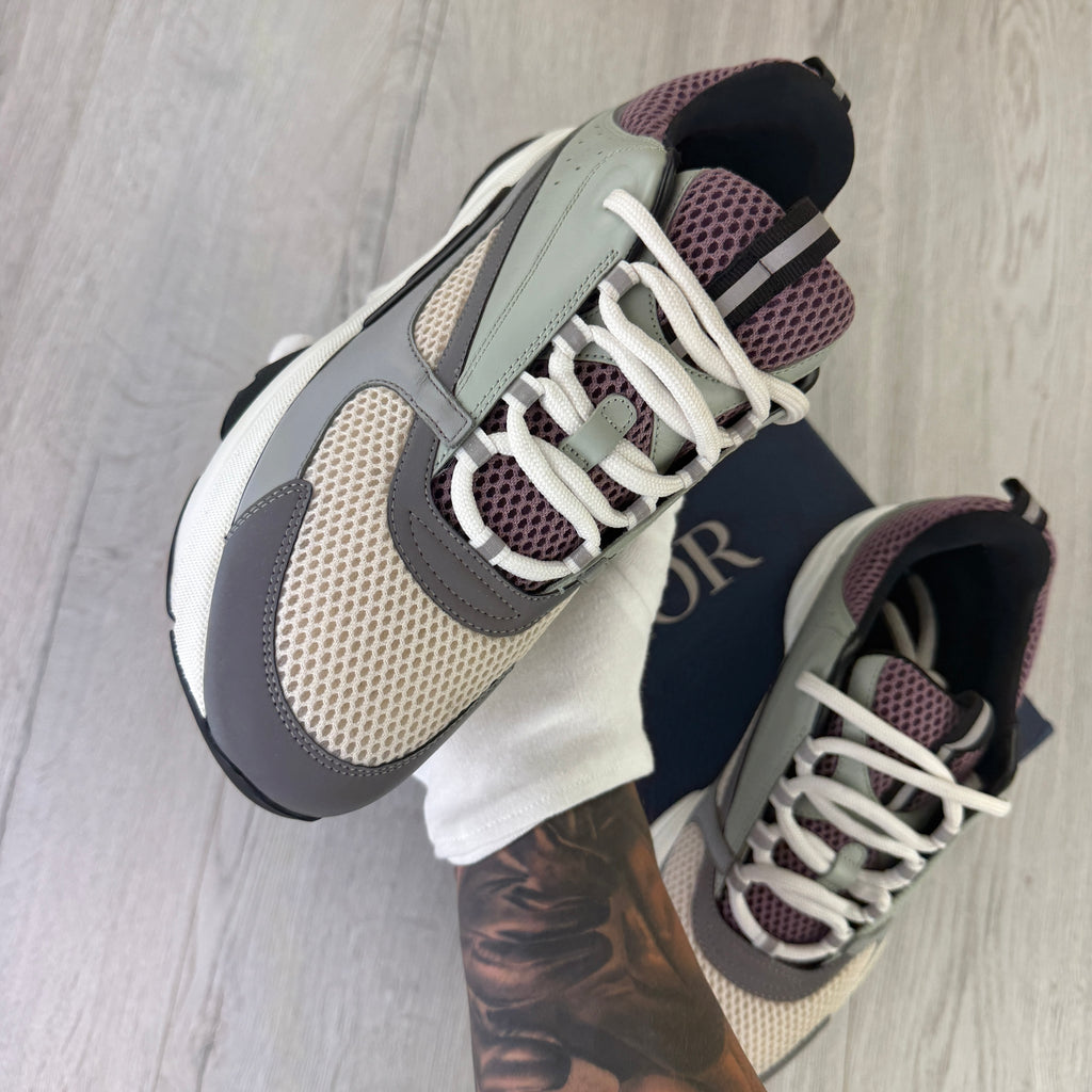 Dior B22 Men’s Lavender & Grey Trainers - 43 (Fit Uk 8.5)