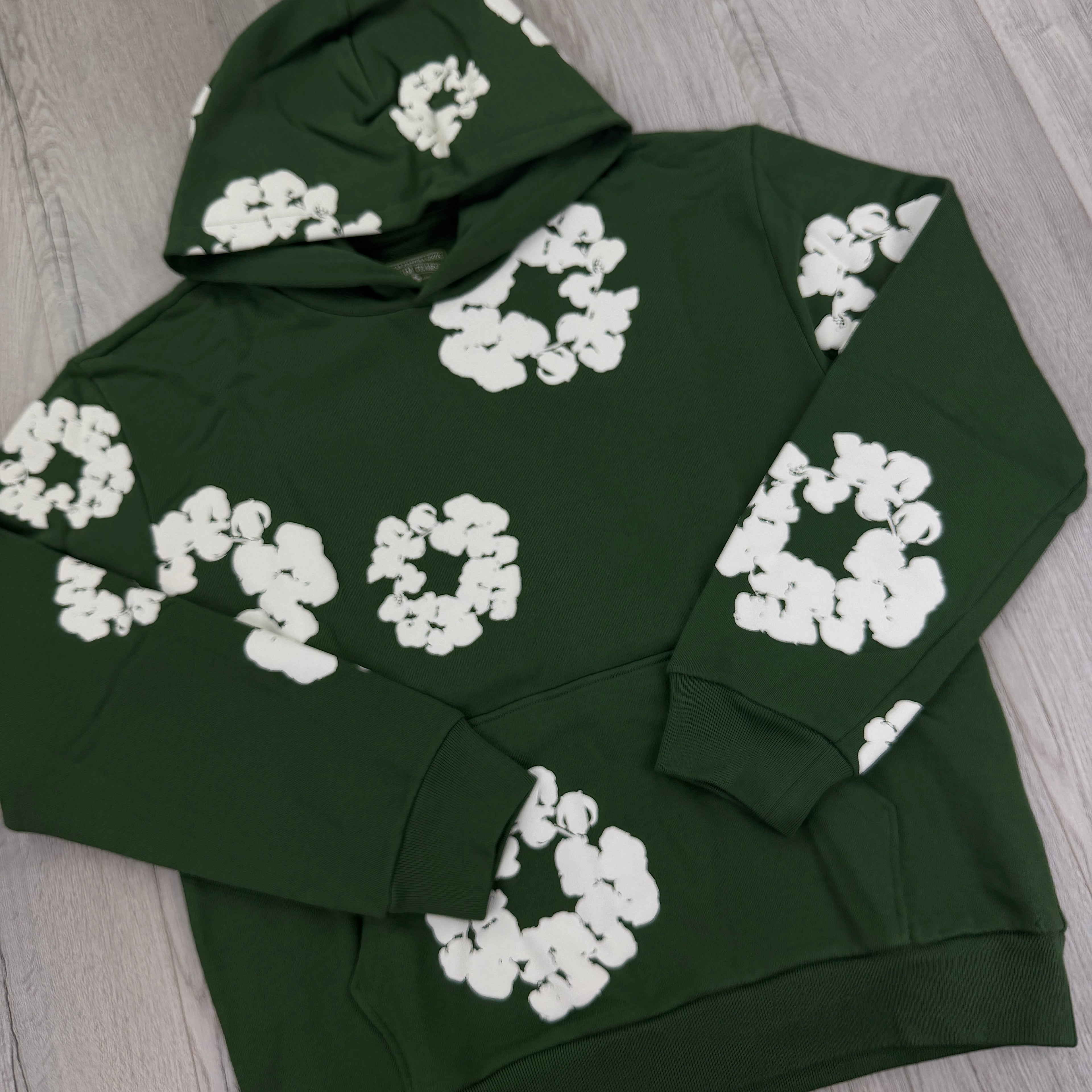 Denim Tears Men’s Green Hoodie & Shorts Set