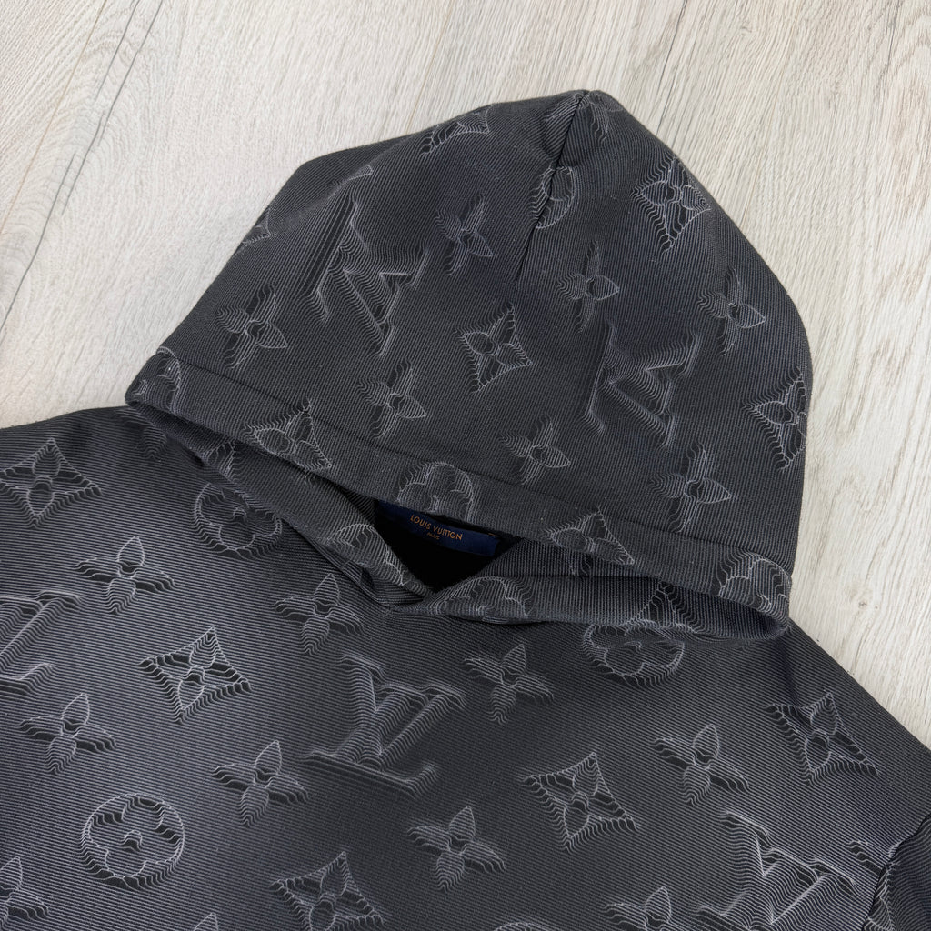 Louis Vuitton Men’s Black 3D Illusion 2054 Pullover Hoodie - Medium Slim (Fit XS/S)