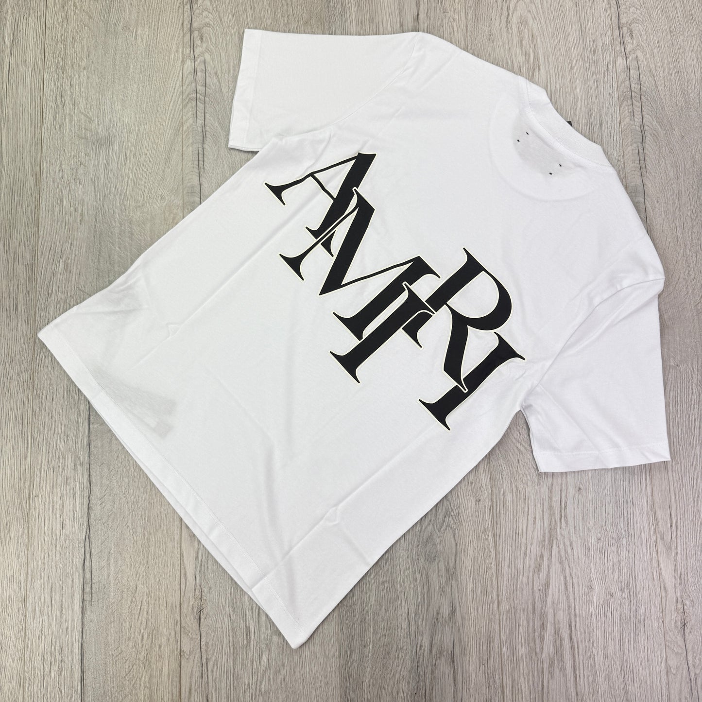 Amiri Men’s White Staggered Logo T-shirt