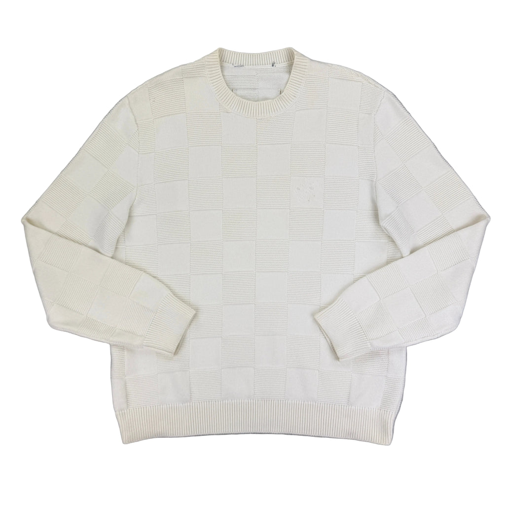 Louis Vuitton Men’s Cream Knitted Crewneck Jumper - Medium