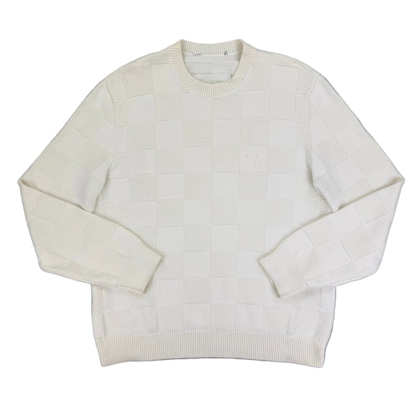 Louis Vuitton Men’s Cream Knitted Crewneck Jumper - Medium