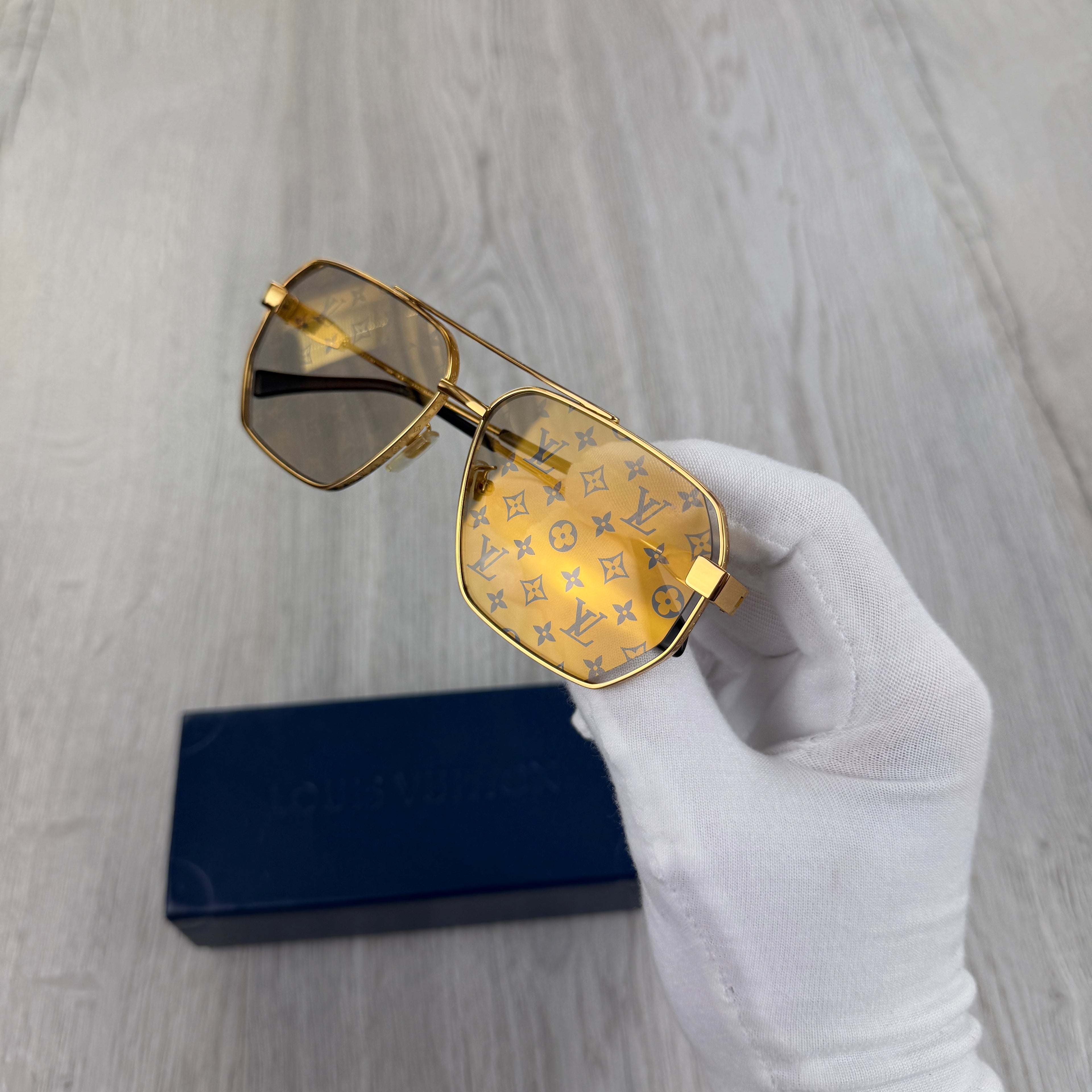 Louis Vuitton Men’s Gold Monogram Sunglasses