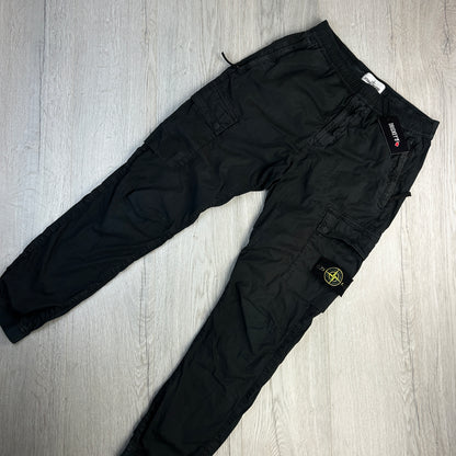 Stone Island Men’s Black Cargo Trousers