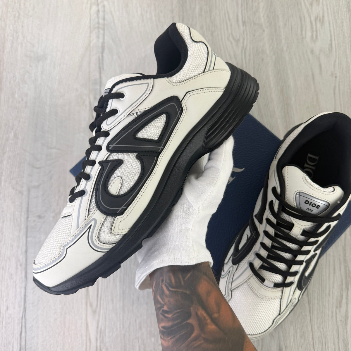 Dior B30 Men’s Black/White Trainers - 44 (Uk 10)