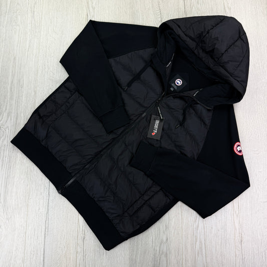 Canada Goose Men’s Black Zip-up Padded Cotton Hoodie - XXL