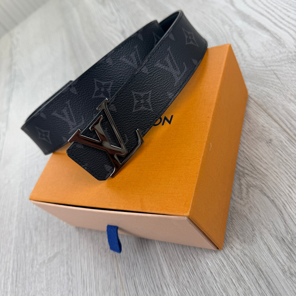 Louis Vuitton Men’s Black Leather Monogram Belt - 110 (34-38)