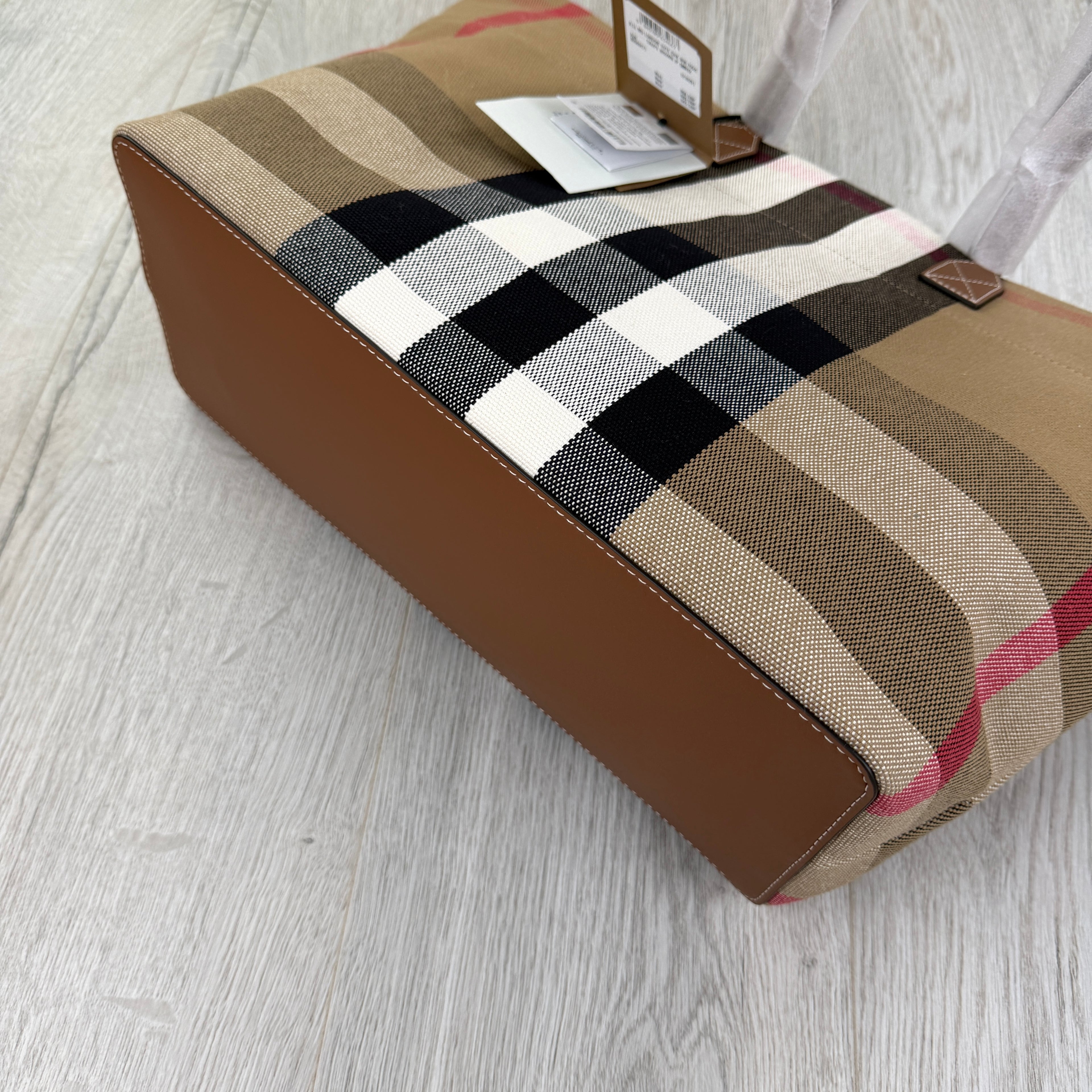 Burberry Women’s Check Pattern Tote Bag