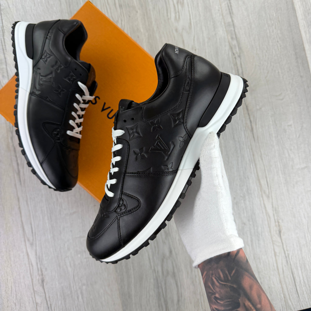 Louis Vuitton Men’s Black Leather Run Away Trainers - Uk 10