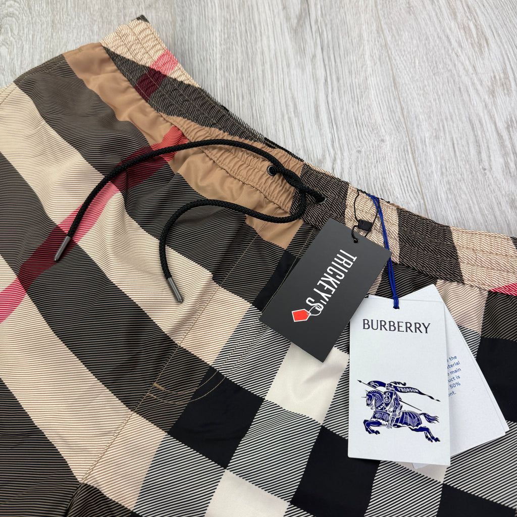 Burberry Men’s Check Drawcord Swim Shorts