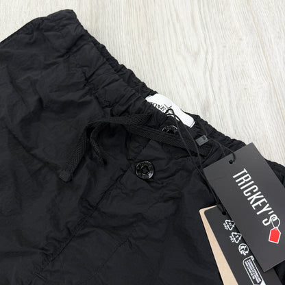 Stone Island Men’s Black Metal Nylon Swim Shorts