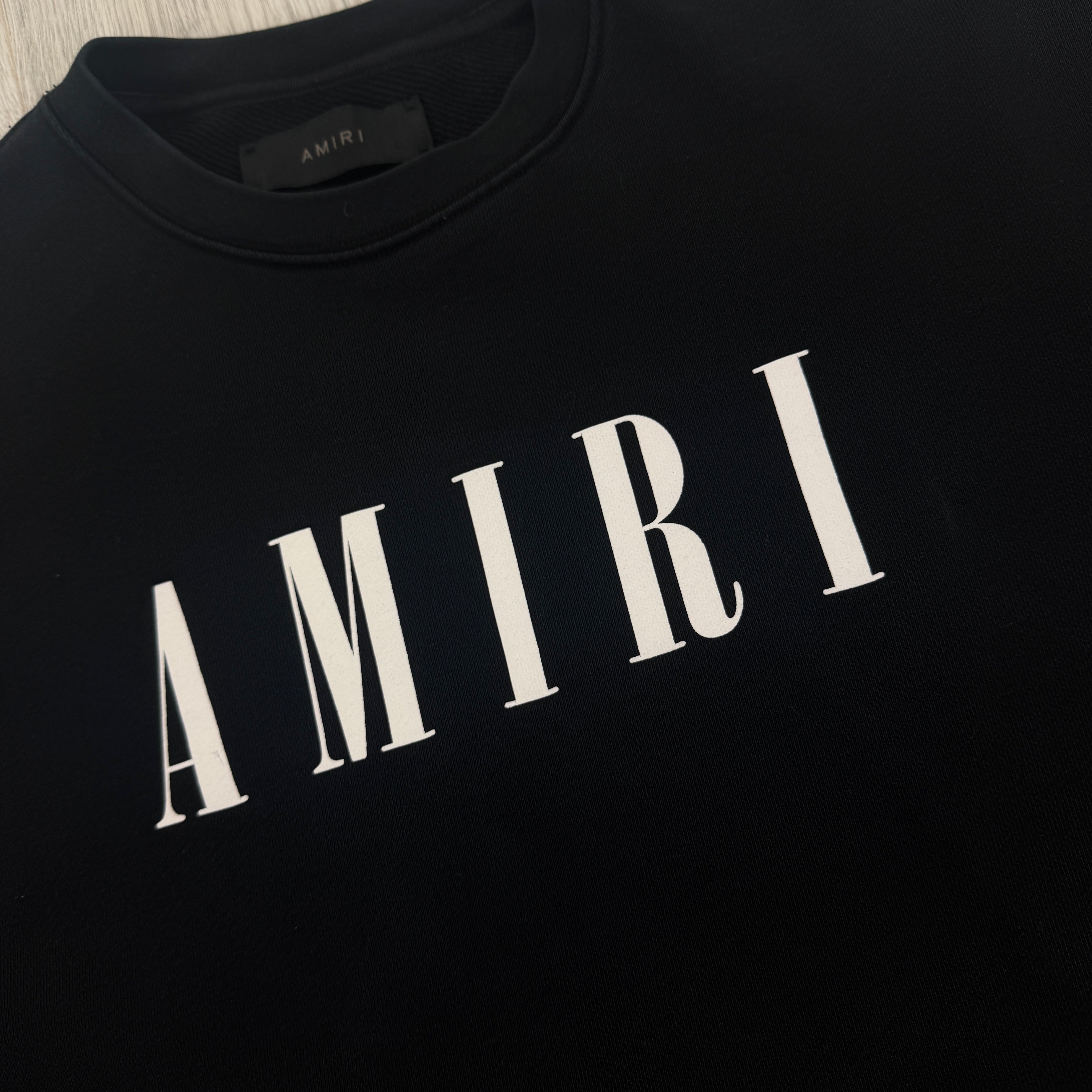 Amiri Men’s Black Crewneck Jumper - Medium