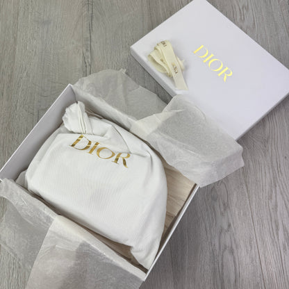 Dior Women’s White Small Dior Caro Ivory Supple Cannage Calfskin Bag