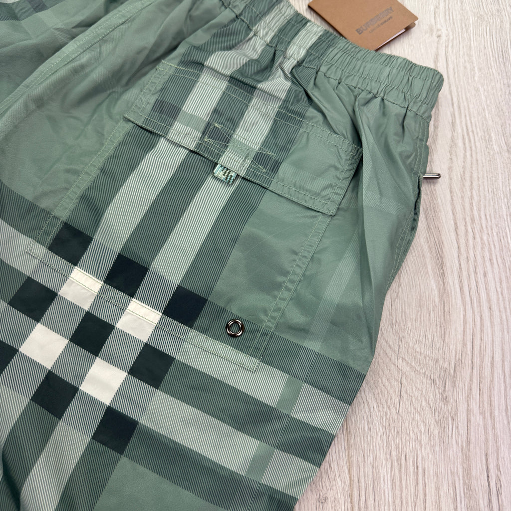 Burberry Men’s Khaki Check Swim Shorts - XXL