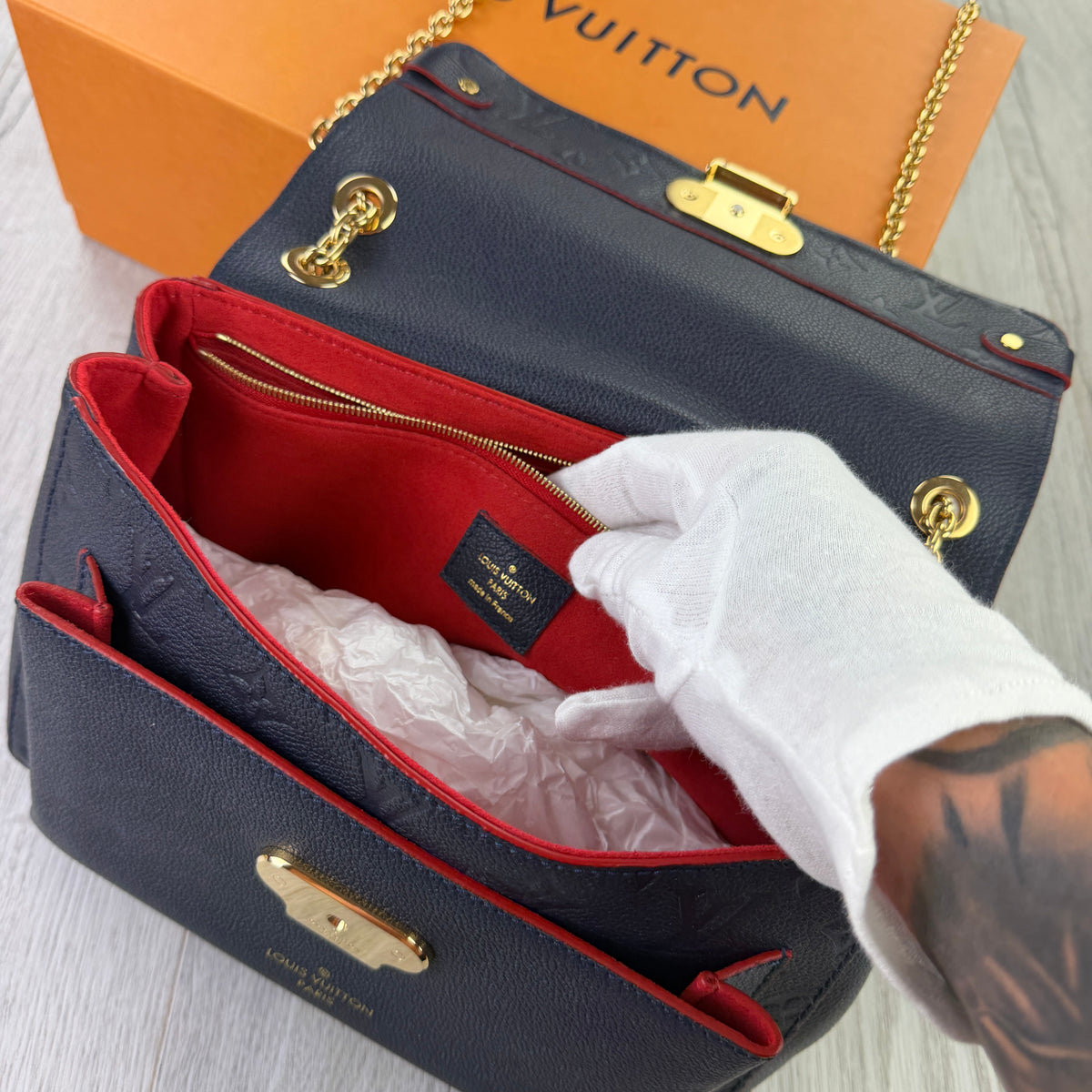 Louis Vuitton Women’s Navy / Red Vavin BB Monogram Bag