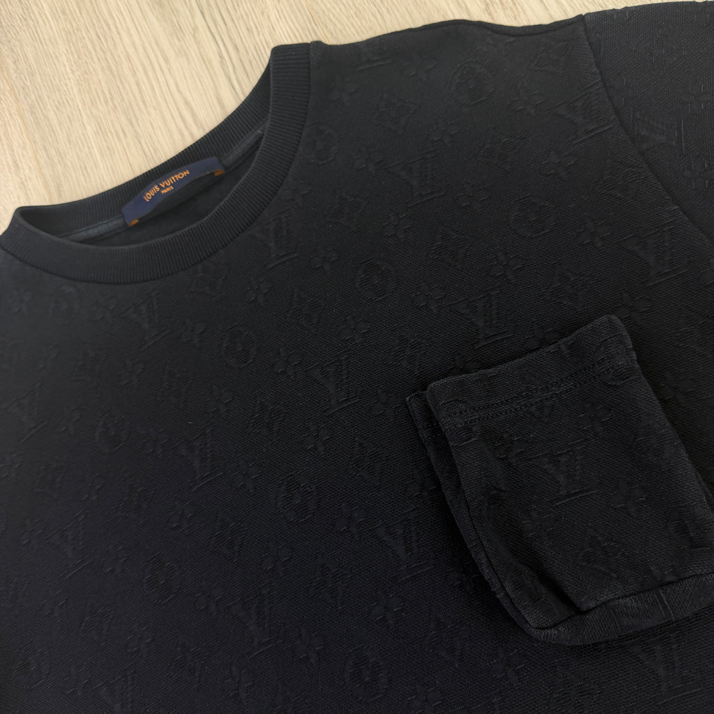 Louis Vuitton Men’s Navy Monogram 3D Pocket T-shirt - Small