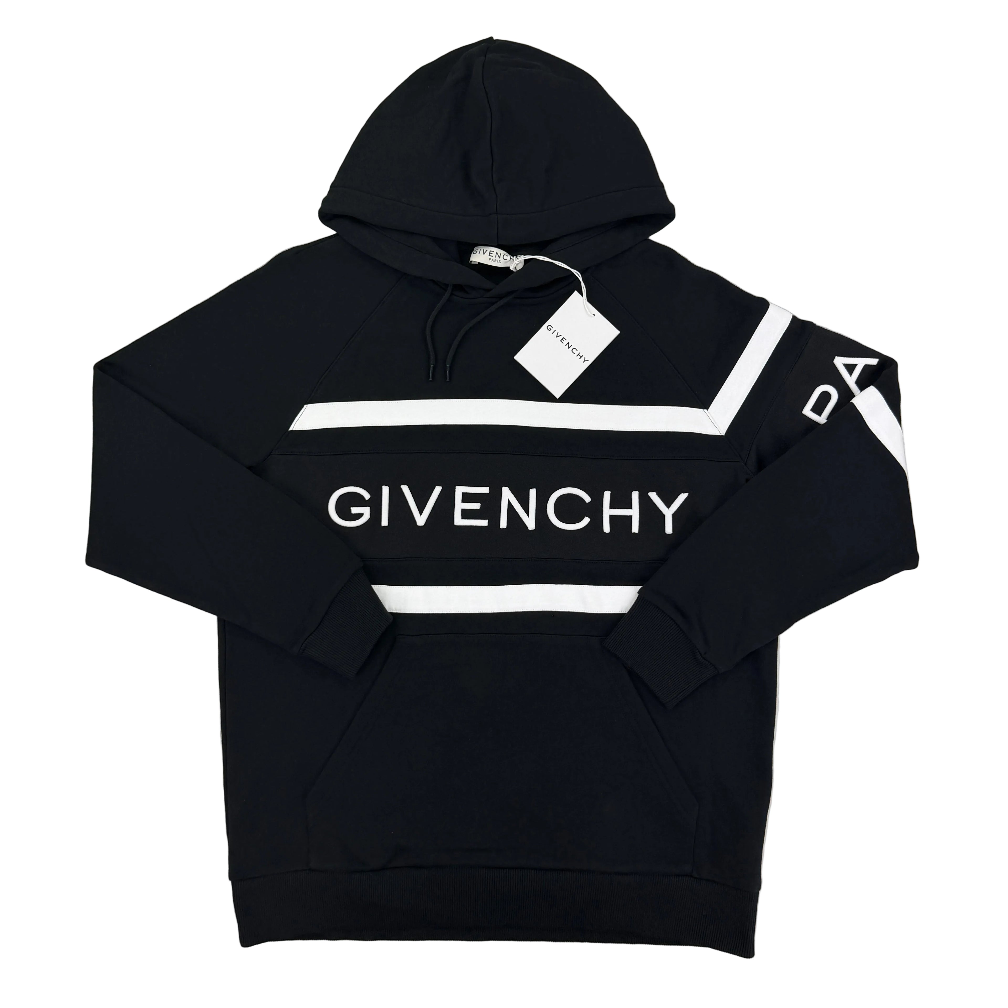 Givenchy Men’s Black Pullover Hoodie Embroidered Logo