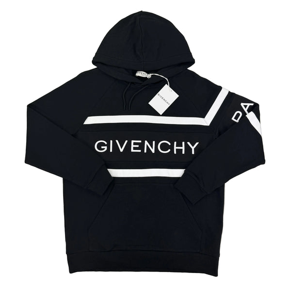 Givenchy Men’s Black Pullover Hoodie Embroidered Logo