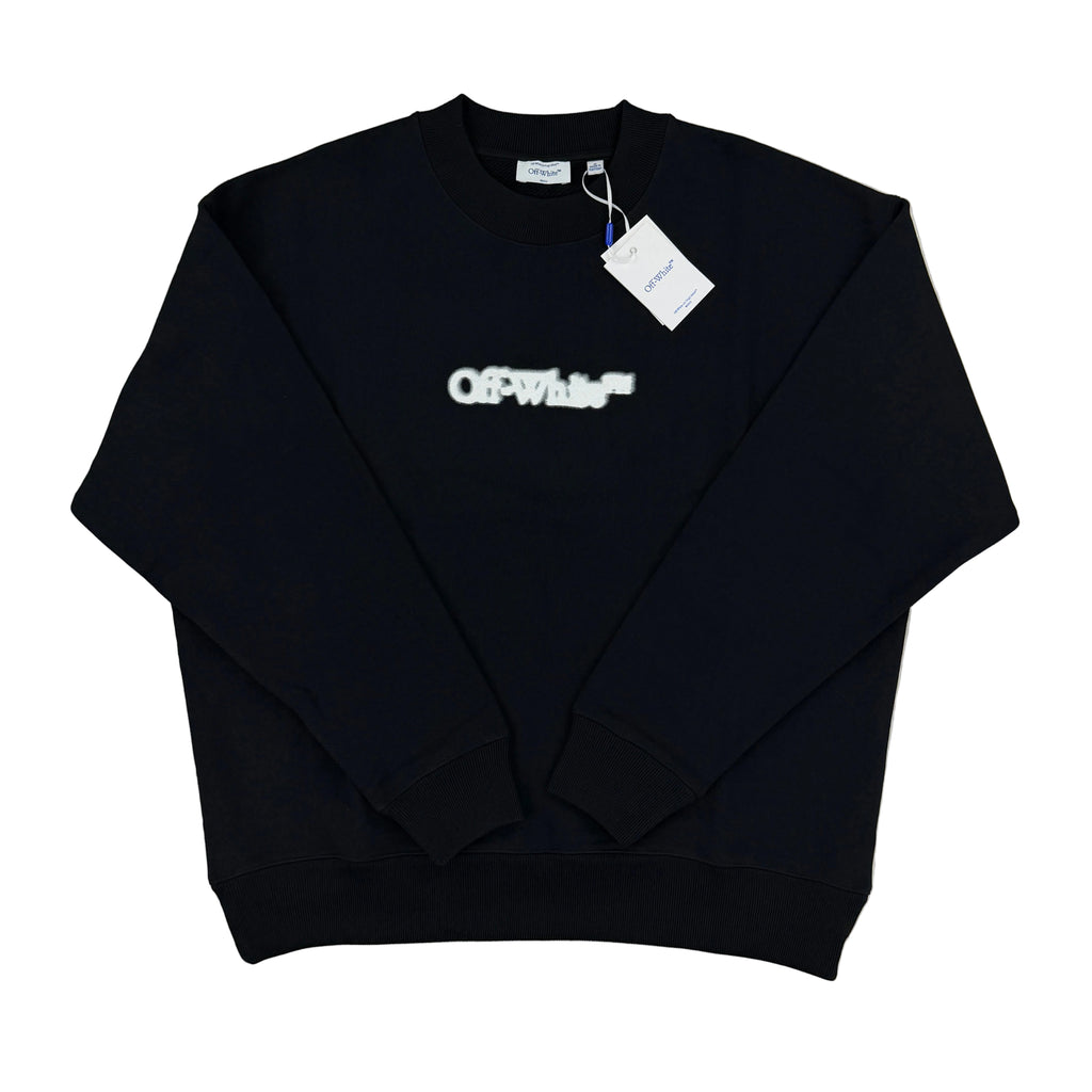 Off White Men’s Black Crewneck Jumper - Oversized Fit