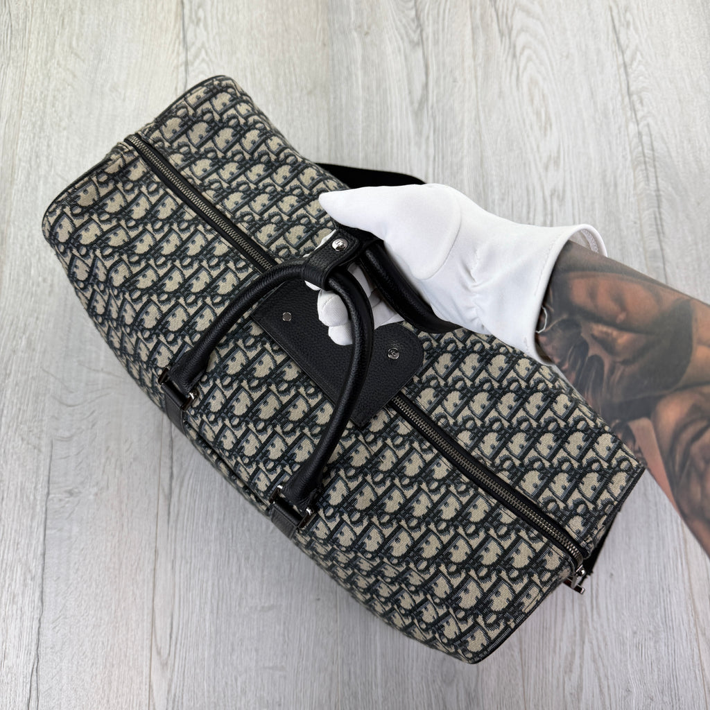 Dior Oblique Jacquard Lingo 50 Boston Bag Travel Bag