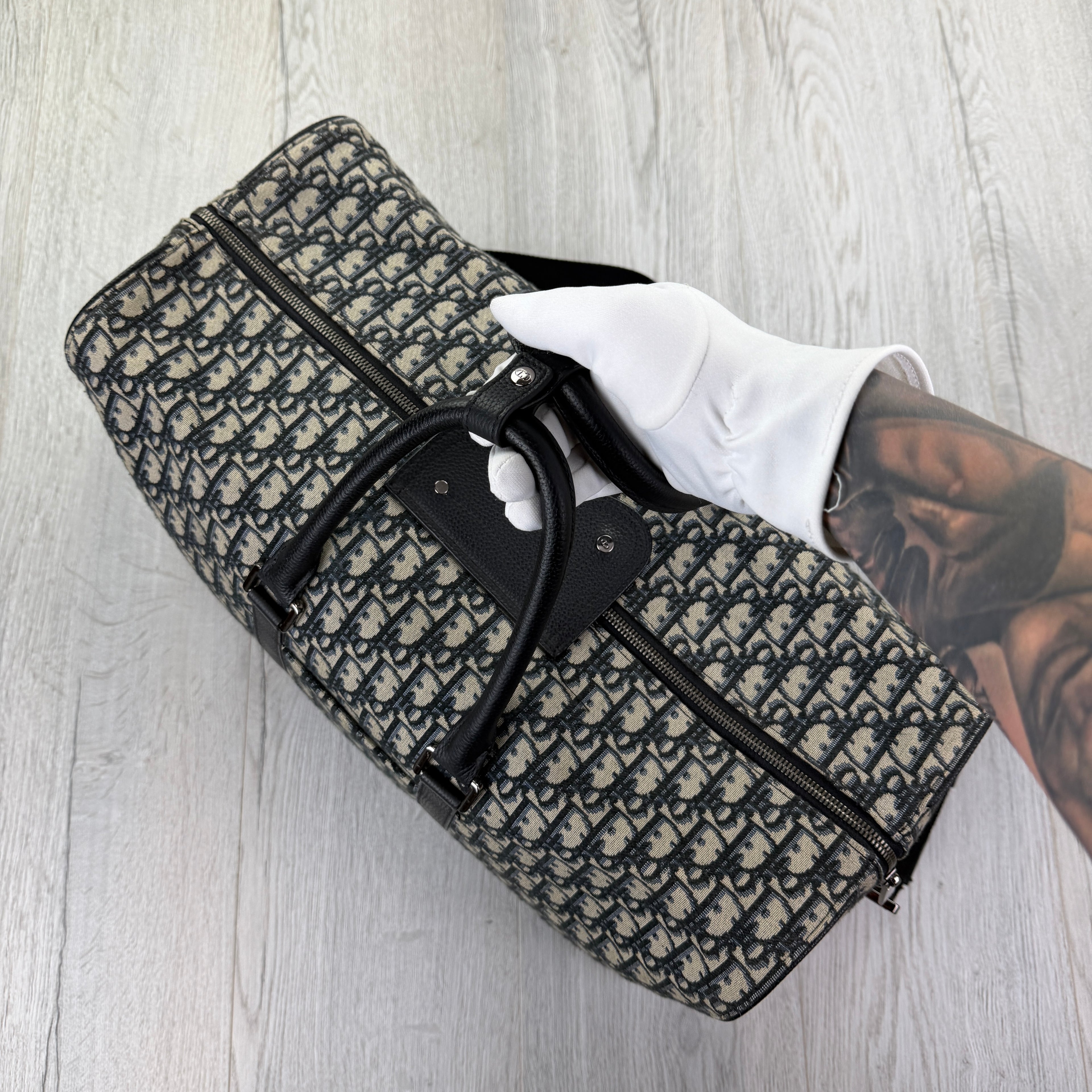 Dior Oblique Jacquard Lingo 50 Boston Bag Travel Bag