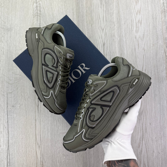 Dior B30 Men’s Khaki CD Mesh Trainers - 41.5 (Fit Uk 7.5)