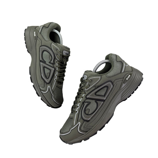 Dior B30 Men’s Khaki CD Mesh Trainers - 41.5 (Fit Uk 7.5)