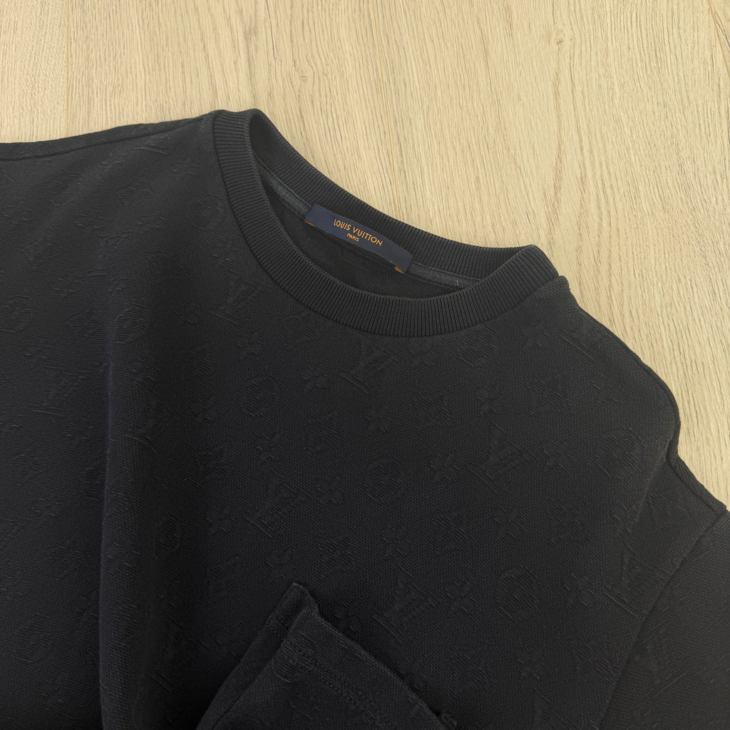 Louis Vuitton Men’s Navy Monogram 3D Pocket T-shirt - Small