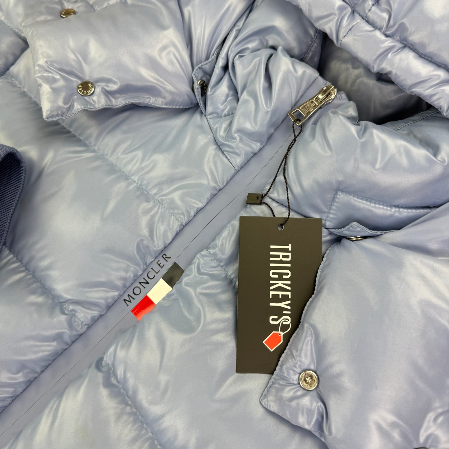 Moncler Men’s Cuvellier Baby Blue Zip-up Down Jacket - Size 3