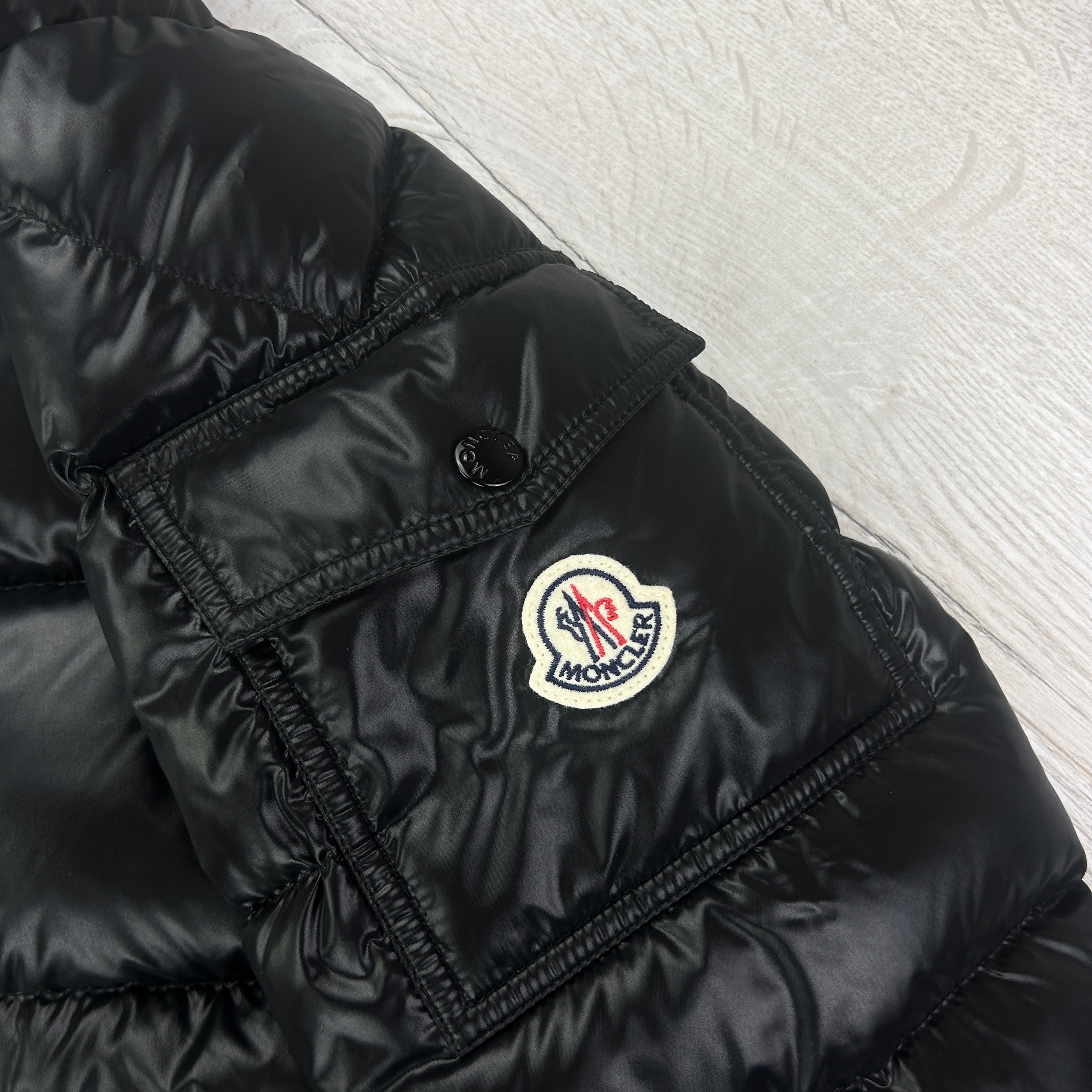Moncler Men’s Maya Black Zip-up Down Jacket
