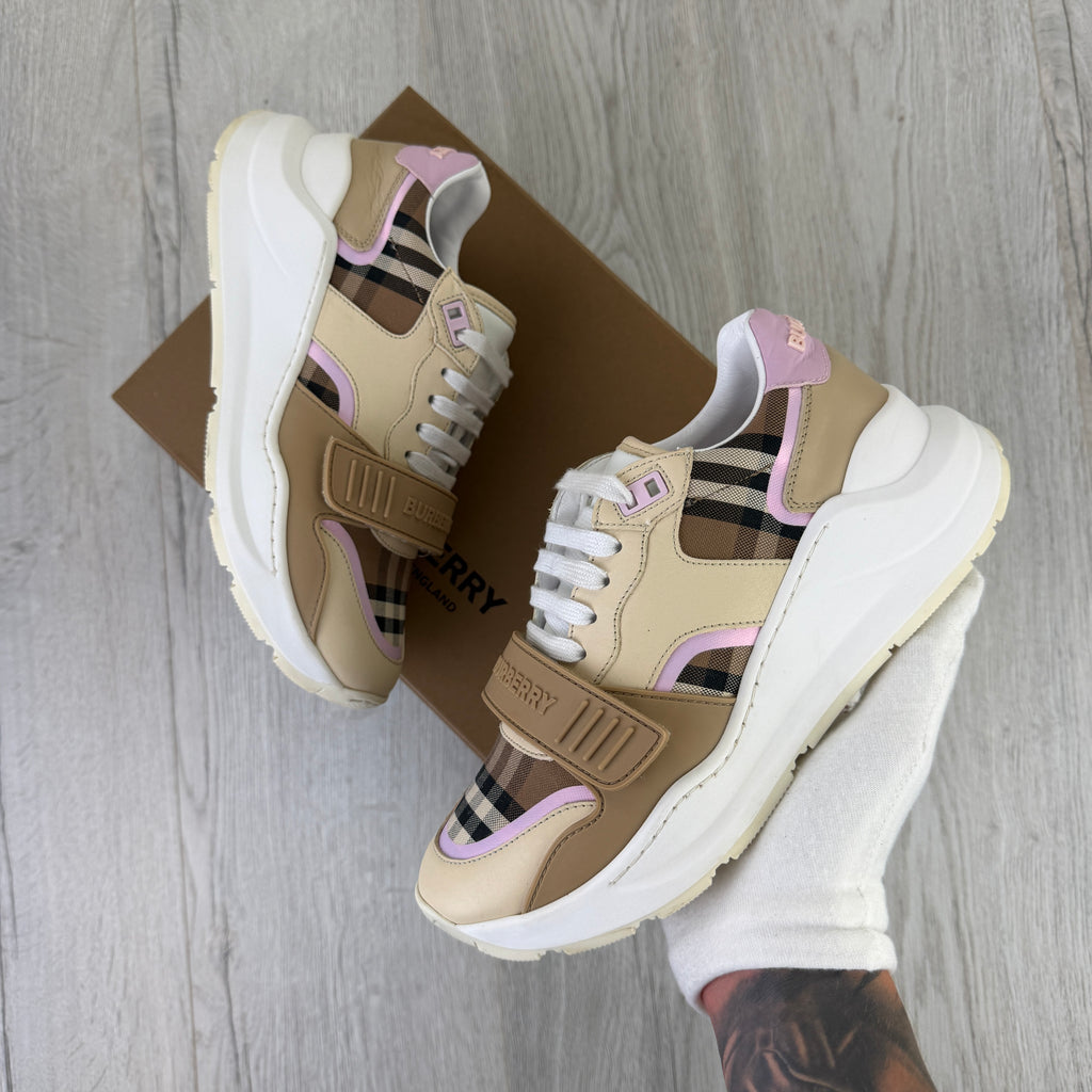 Burberry Women’s Ramsey Check Trainers - Uk 5.5