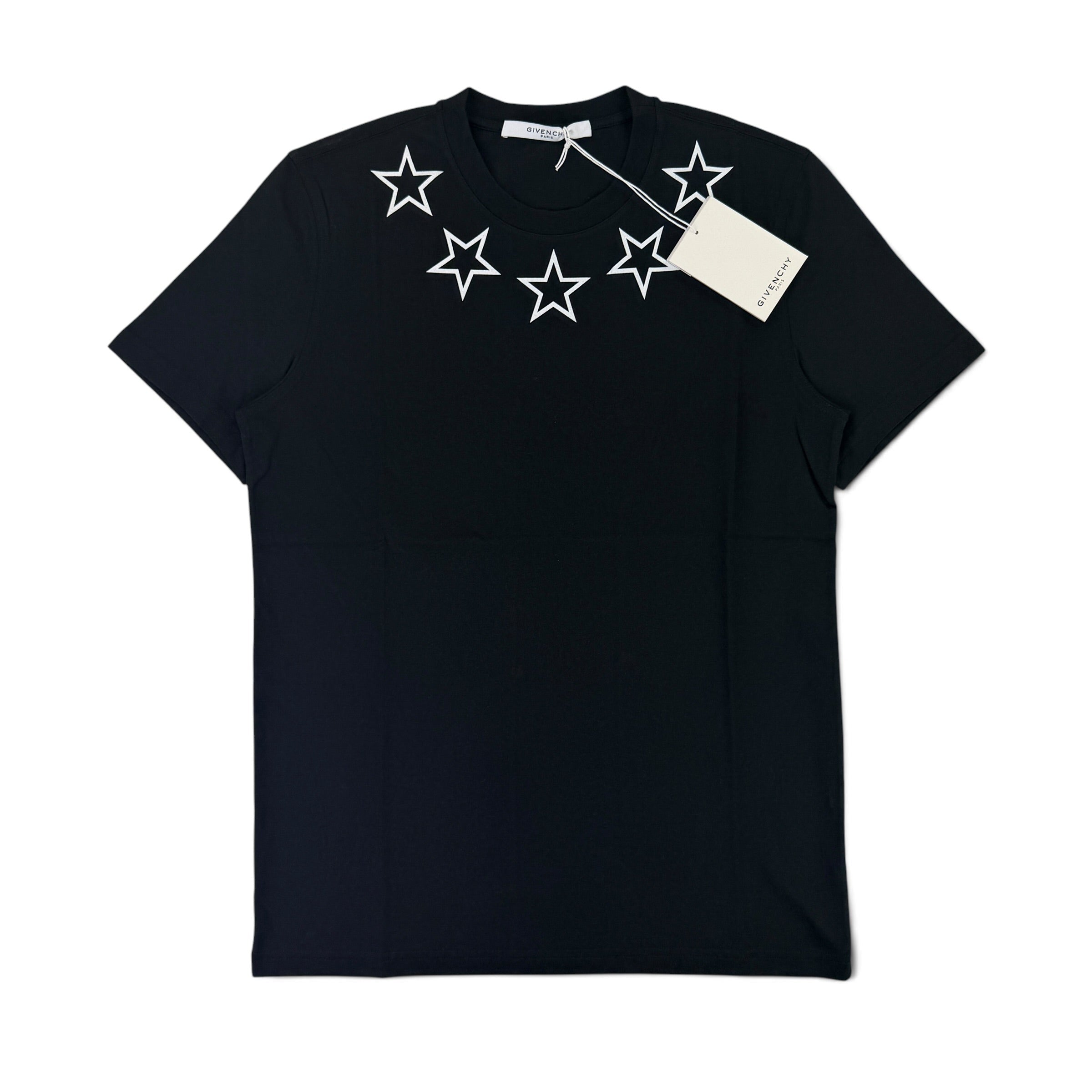 Givenchy Men’s Black Star Collar Slim T-shirt