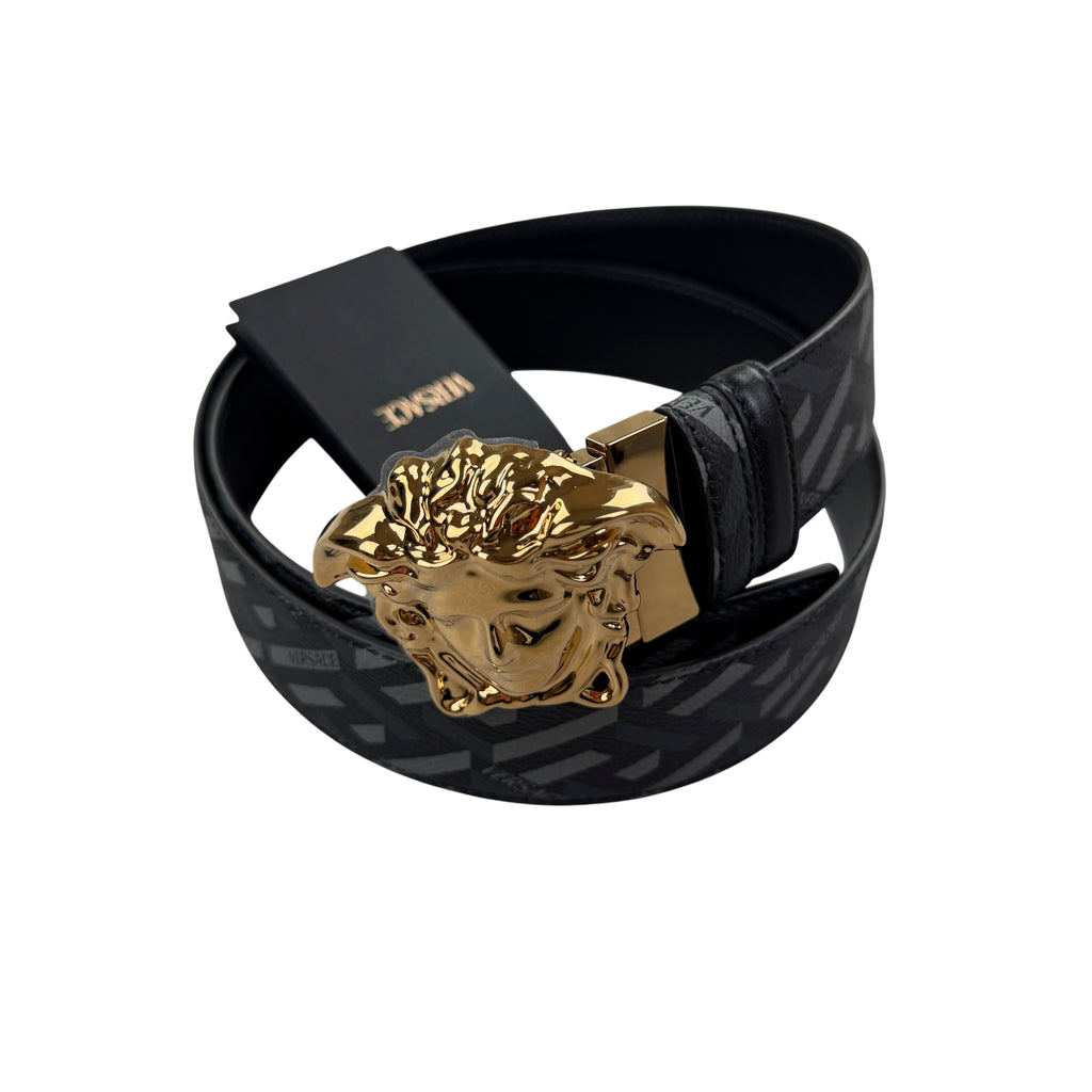 Versace Men’s Black & Gold Reversible Belt - 100 (Uk 30-36)