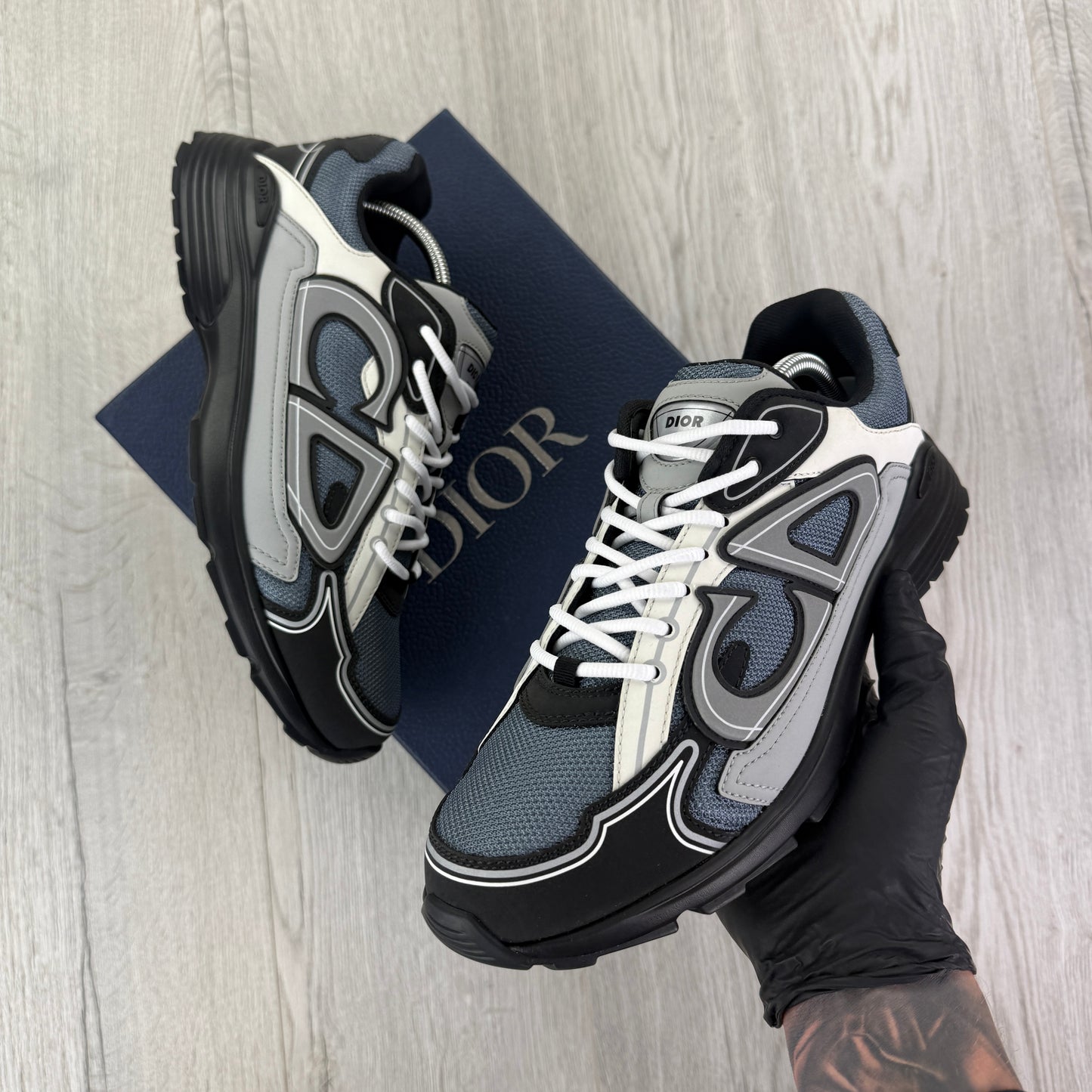 Dior B30 Men’s Blue Grey / White / Black Trainers - 45 (Fit Uk 11)
