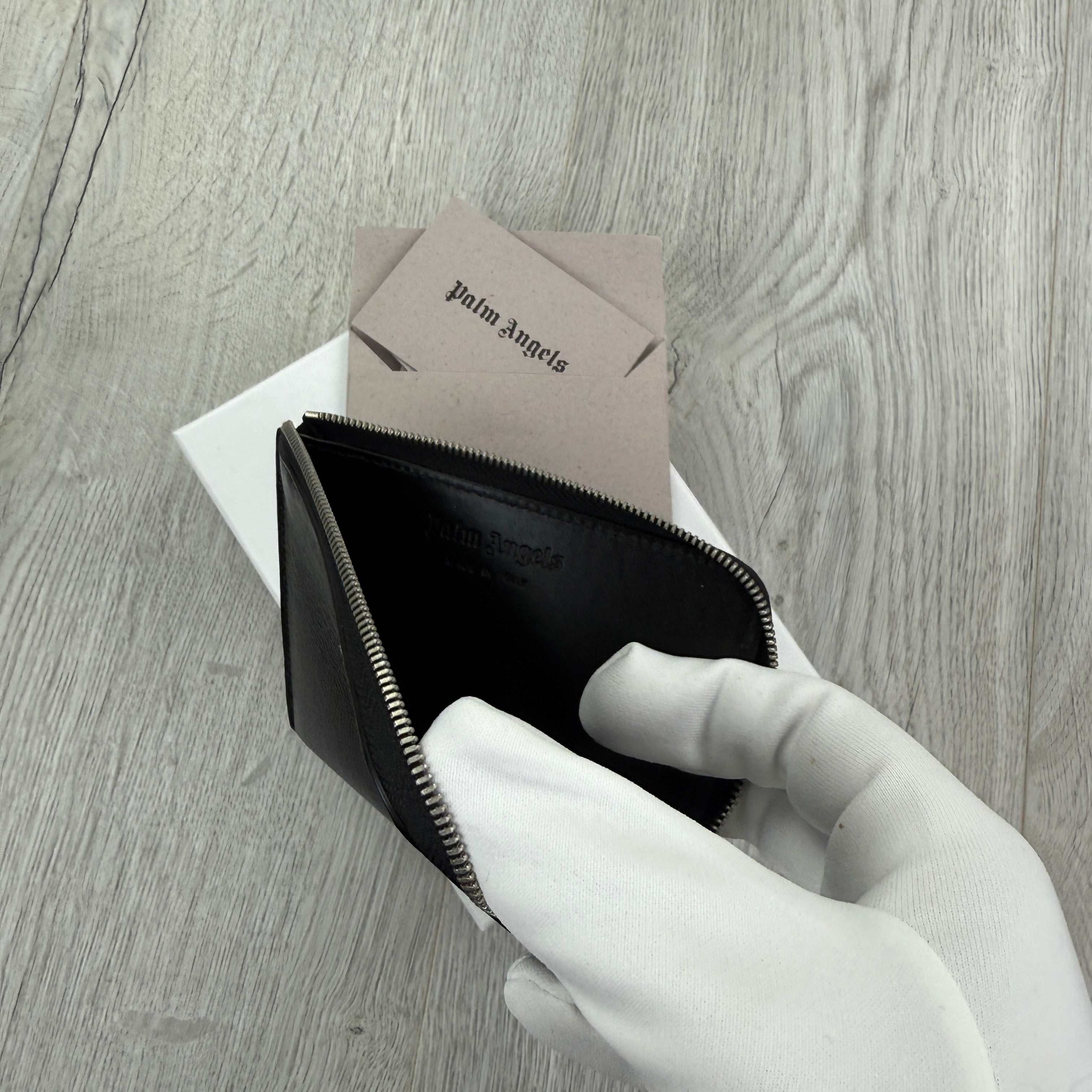 Palm Angels Black Zip-up Wallet / Purse