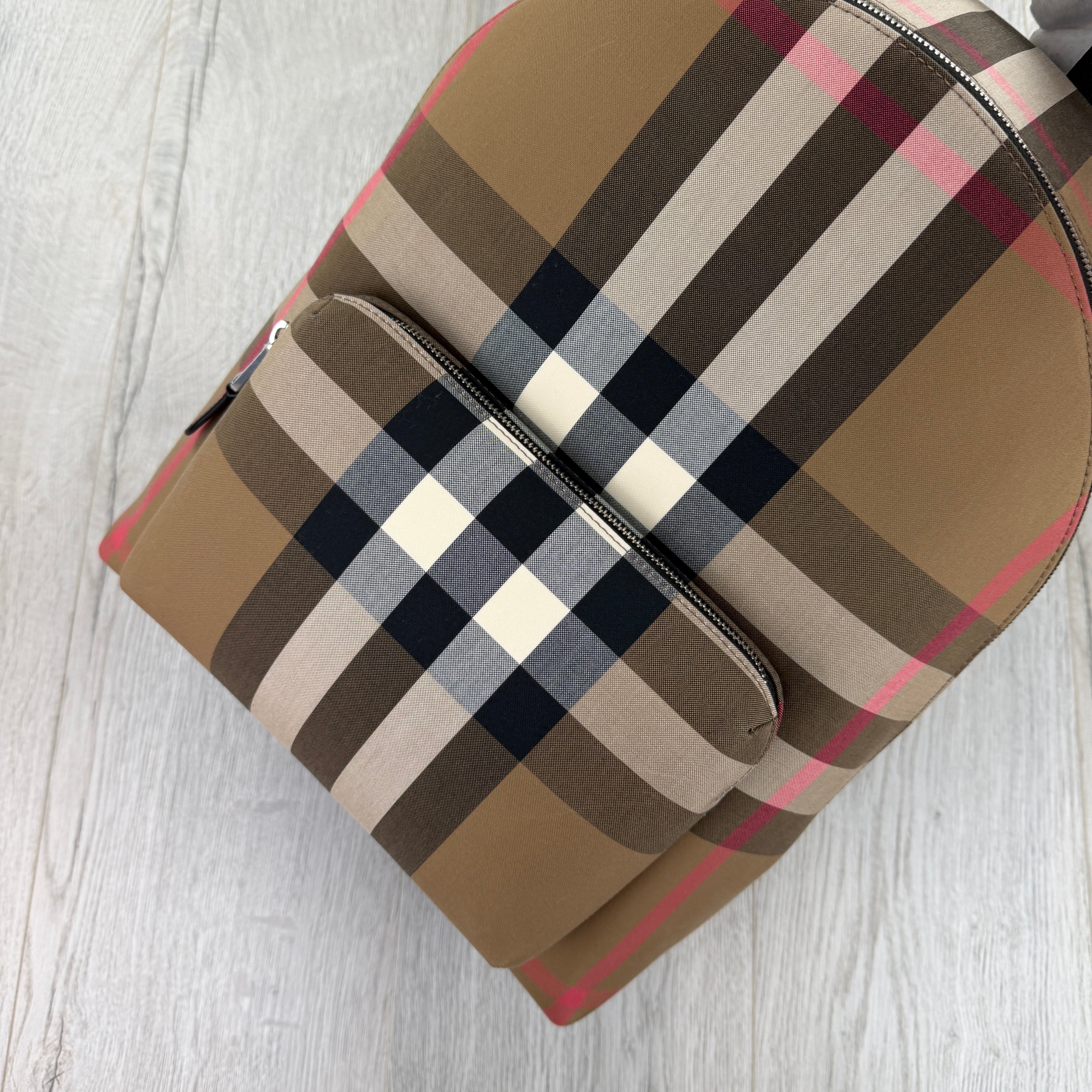 Burberry Men’s Check Print Backpack