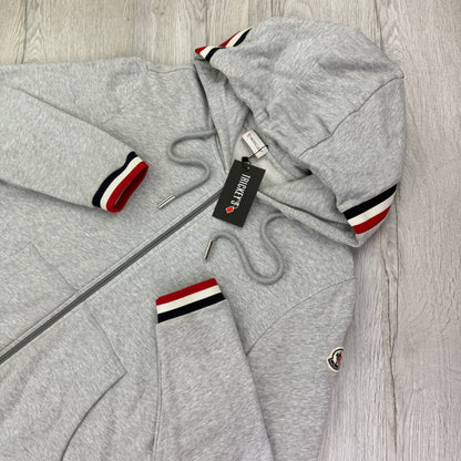 Moncler Men’s Maglia Zip-up Grey Hoodie - Medium