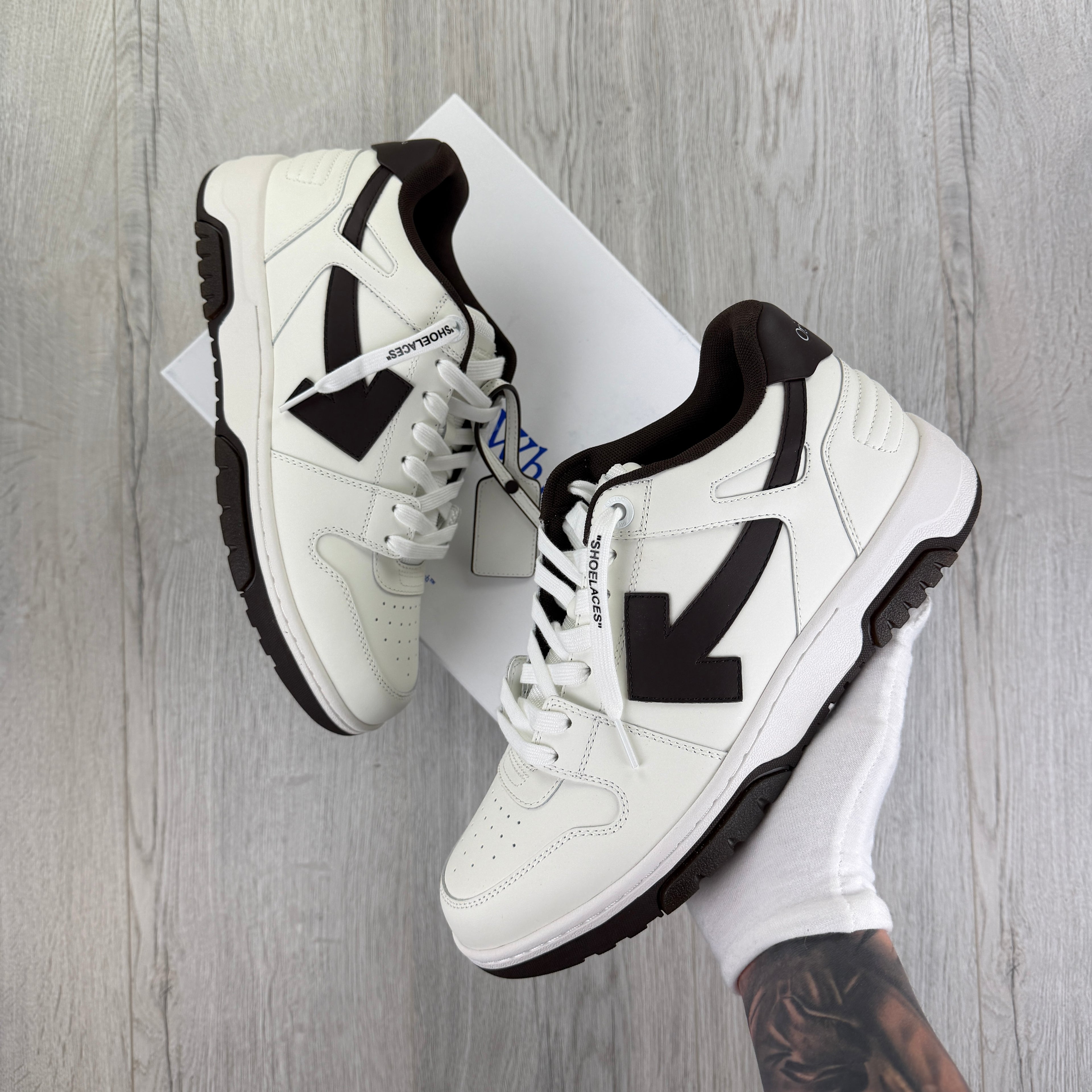 Off-White Men’s Brown & White Low Trainers
