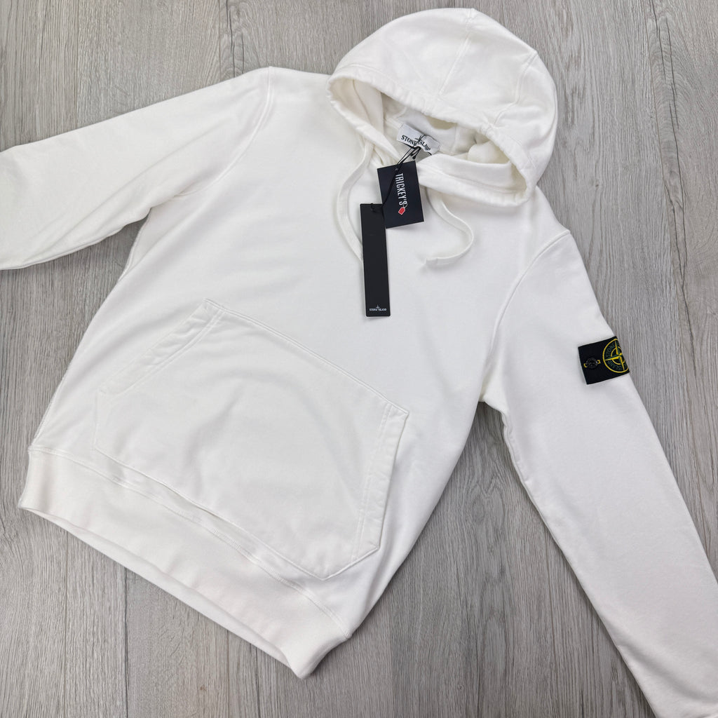 Stone Island Men’s White Pullover Hoodie